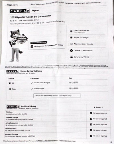2025 Hyundai TUCSON SEL Convenience