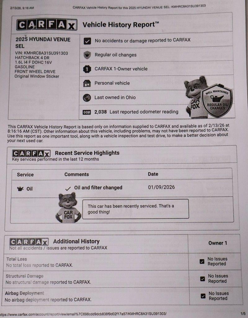 2025 Hyundai VENUE SEL