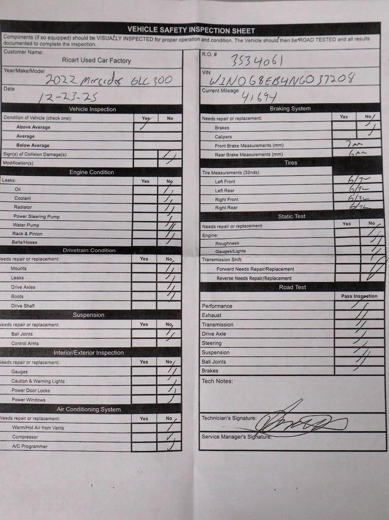 2022 Mercedes-Benz GLC GLC 300